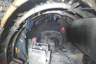 掘進機危險區域人員入侵識別